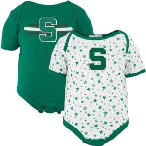 Michigan State Spartans Green & Print Infant 2 Pack Creeper Set 