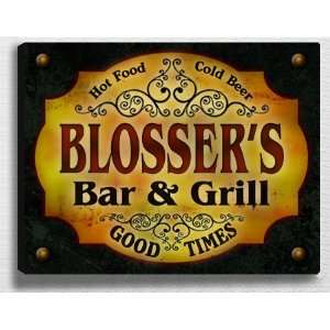  Blossers Bar & Grill 14 x 11 Collectible Stretched 