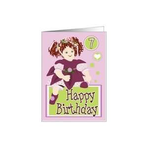  Happy 7th Birthday Doll Card Toys & Games