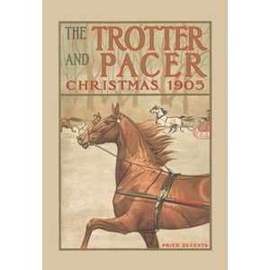 Trotter and Pacer, Christmas 1905   12x18 Framed Print in Black Frame 