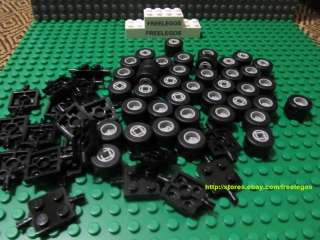 LEGO Bulk Lot of Axles Wheels Tires   100 Pieces   NEW    