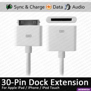product name 30 pin dock extender cable with sync charge audio for 