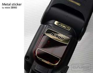 Metal Sticker+Safety Flim Skin Cover For Nikon SB 900 G  