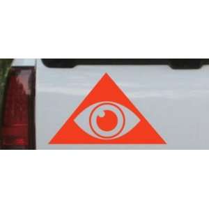 Illuminati Eye Masonic Car Window Wall Laptop Decal Sticker    Red 