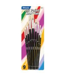  Bazic 3417 144 Assorted Size Oil Paint Brush Set   Pack of 