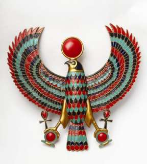Egyptian God Horus Falcon Wall Plaque Figurine Wings  
