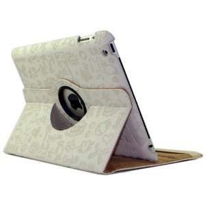  Sanlise(TM) White 360 Degree Rotating Leather iPad 2 Case 
