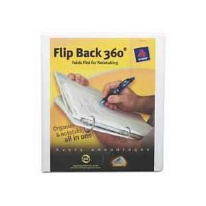  Avery Flip Back 360 Degree Binder with 1 Inch Ring, White 