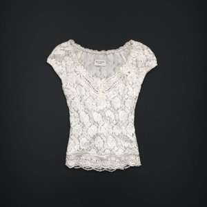 Gilly Hicks Abercrombie & Fitch Point Piper Floral Lace Top Blouse 