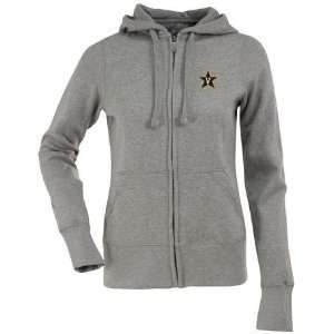  Vanderbilt Womens Zip Front Hoody Sweatshirt (Grey 
