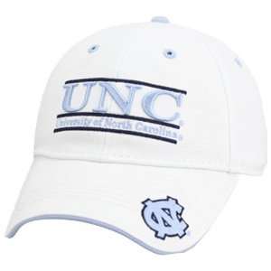 The Game North Carolina Tar Heels (UNC) White 3D Bar Logo Adjustable 