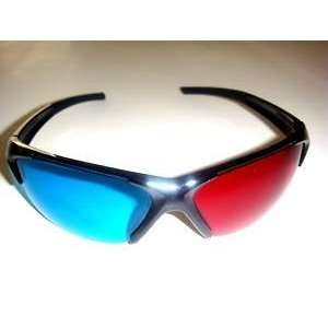  2 Pair 3D Anaglyph Glasses Blue Red Half Cool Frame 