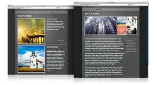 Create a site quickly using Apple designed themes and page templates 