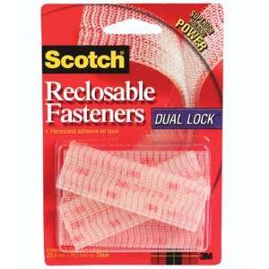  3M Scotch Reclosable Fasteners 4 Count 1 X 3   Clear 