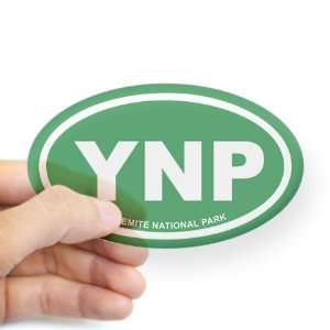  Green Yosemite National Park Euro Camping Oval Sticker by 