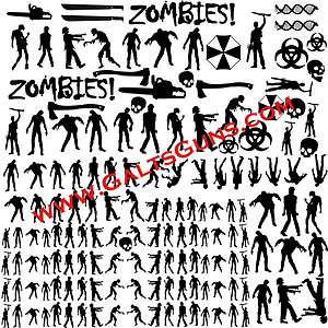 ZOMPAT Zombie Pattern Vinyl Decals DuraCoat Camo Accent Paint Template 