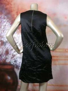 530 New SEE BY CHLOE Stylish Black Tiered Fringe Cotton Viscose Dress 
