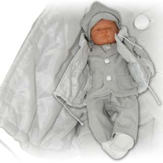 Baby Boy Sailor Christening Outfit. Blue Jacket & Hat & Trousers Set 