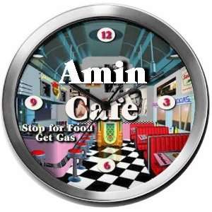  AMIN 14 Inch Cafe Metal Clock Quartz Movement Kitchen 