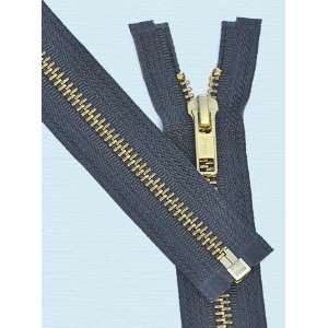  31 Medium Weight Jacket Zipper YKK #5 Brass ~ Separating 