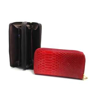 Women Double Zip Clutch Wallet Multi/Color Free Shiping  