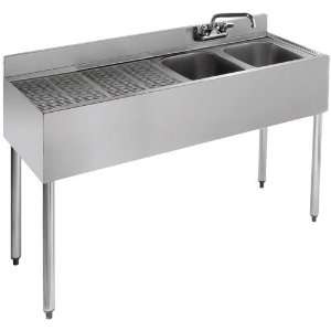  Krowne Metal 18 42R 48 Two Compartment Bar Sink   1800 