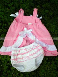 New Girl Baby Ruffle Top+Pants S0 3Y Bloomers Nappy Cover Clothes 
