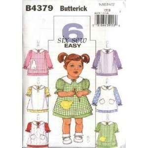 Butterick 4379 Sewing Pattern Baby Girl Infant Dress Pinafore Size 1 