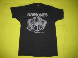 1978 RAMONES VINTAGE TOUR T SHIRT ROAD TO RUIN 70s tee  