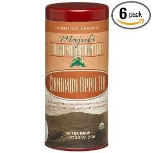 Majuli Organic High Mountian Tea, Cinnamon Apple Tea, 50 Count Tea 