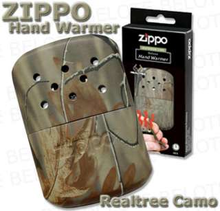 Zippo REALTREE HD CAMO Refillable Deluxe Hand Warmer w/ Pouch 40289 