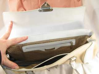 Antonio Melani Canvas & Leather Satchel Bag Purse  