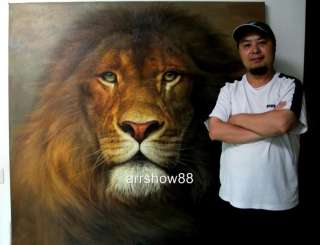 30Original wild Animal Oil paintingLion​on canvas  