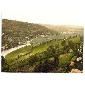   Print Victorian Photochrom Whitchurch From Symonds Yat