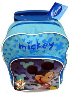MICKEY MOUSE Ears Trolley Pull Handle Bag Trips School FUN Disney 