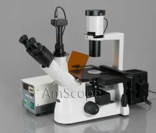 40x 1000x EPI Fluorescent Tissue Culture Inverted Microscope + 5MP CCD 