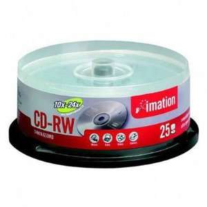 com Imation Cd Rw 80 Minute 700 Mb 10 24x Ultra High Speed Branded 25 