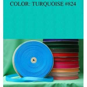  50yards SOLID POLYESTER GROSGRAIN RIBBON Turquoise #824 2 