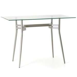  Amisco Anais Rectangular Glass Top Counter Height Table 