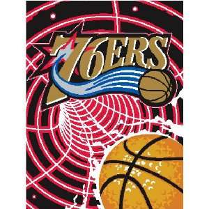 Philadelphia 76ers NBA Royal Plush Raschel Blanket (800 Series) (60 