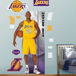  Kobe Bryant Los Angeles Lakers Growth Chart Fathead NIB 