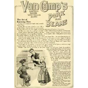 1906 Ad Van Camp Baked Pork Beans Food Dutch Children Clogs Grocer 