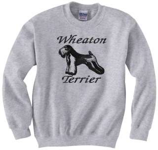 Soft Coated Wheaten Terrier Dog Silhouette Embroidered Sweatshirts Sm 