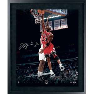  Autographed Michael Jordan Picture   with One Handed Dunk 