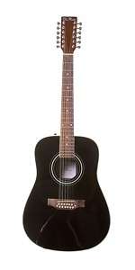 De Rosa 12 String 41 Black Acoustic Guitar  