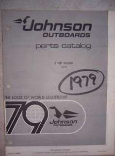 1979 Johnson 2 HP Outboard Motor Parts Catalog 2R79 i  