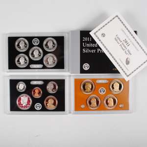 2011 US Mint Silver Proof Coin Set with Box+COA  