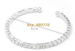 Wholesale 12pcs1Row Bridal Crystal Rhinestone Bracelets  