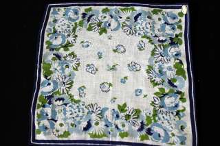 FIVE VINTAGE 1920S 1940S HANDKERCHIEFS 10 INCHES TO 13 INCHES  