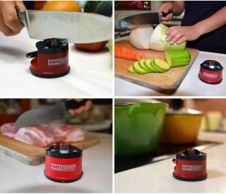 Compact Semi Permanent Knife Sharpener With Suction Pad/Carbonite 